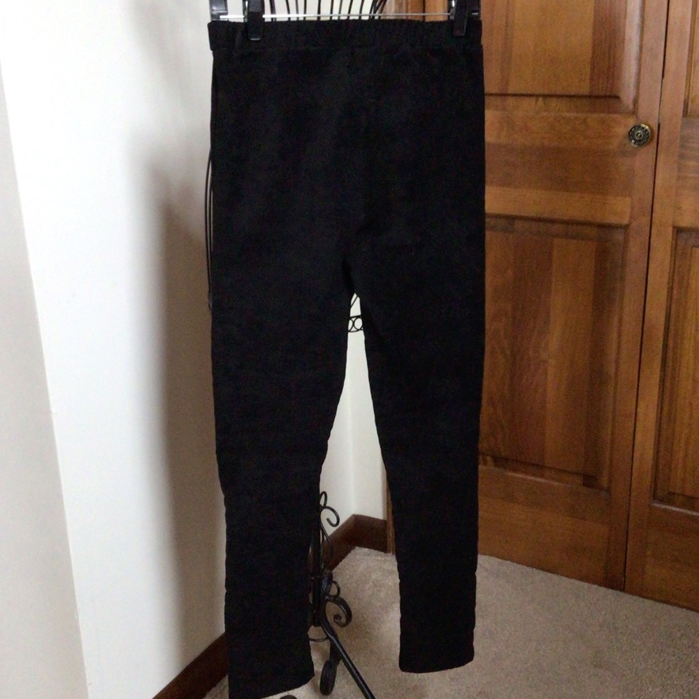 Sage black microsuede leggings, Large - Picture 3 of 6